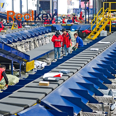 Circular Or Linear Cross Belt Sorter Conveyor For Courier Services